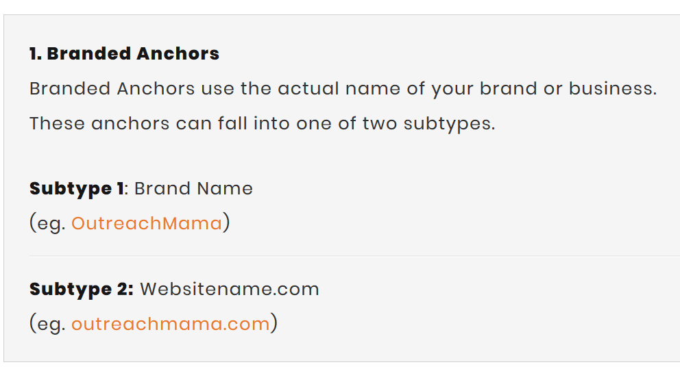 about branded anchors